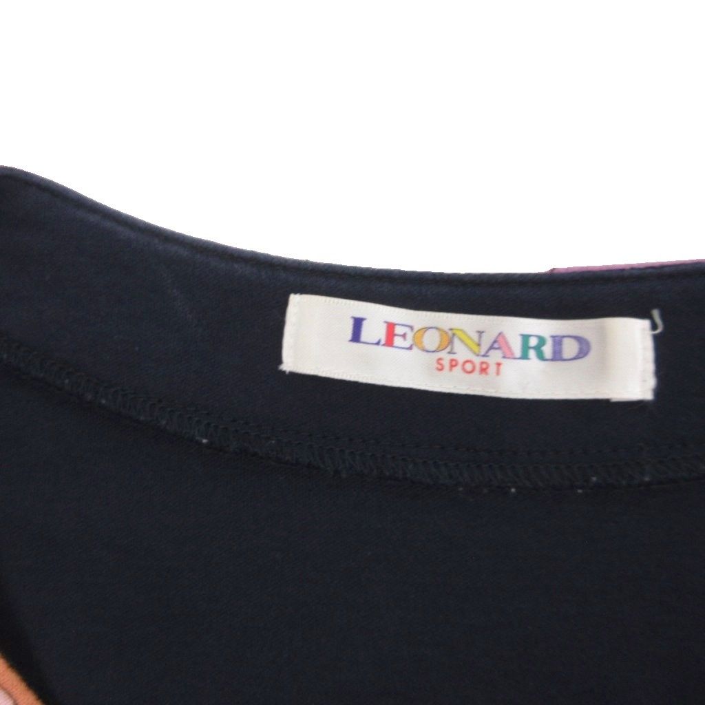 レオナールスポーツ LEONARD SPORT カーディガン ジップアップ 五分袖