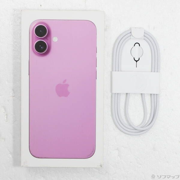 中古品〕 iPhone16 Plus 256GB ピンク MXVJ3J／A SIMフリー【377
