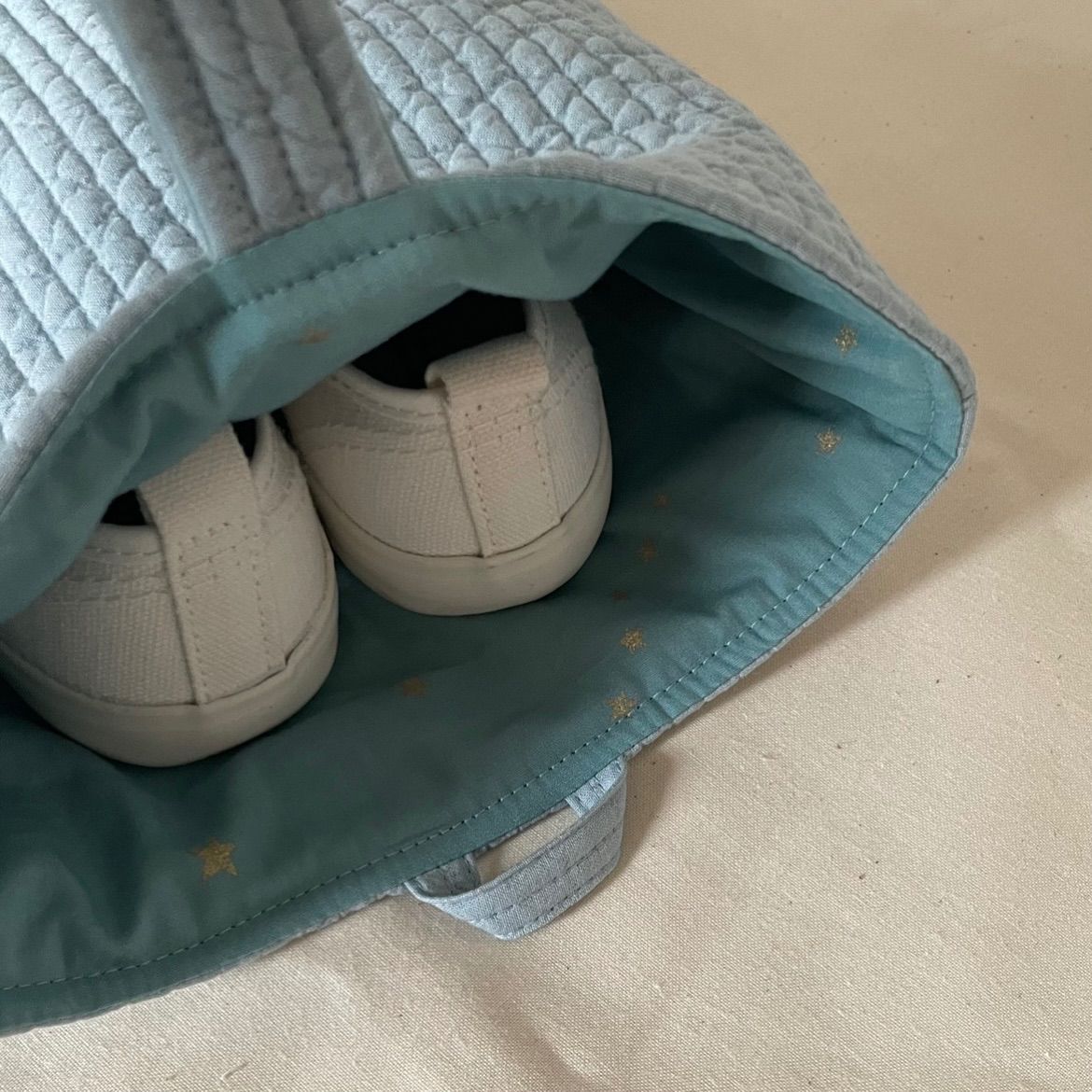 入園入学3点セット【ライトブルー】ヌビバッグ レッスンバッグ 上履き