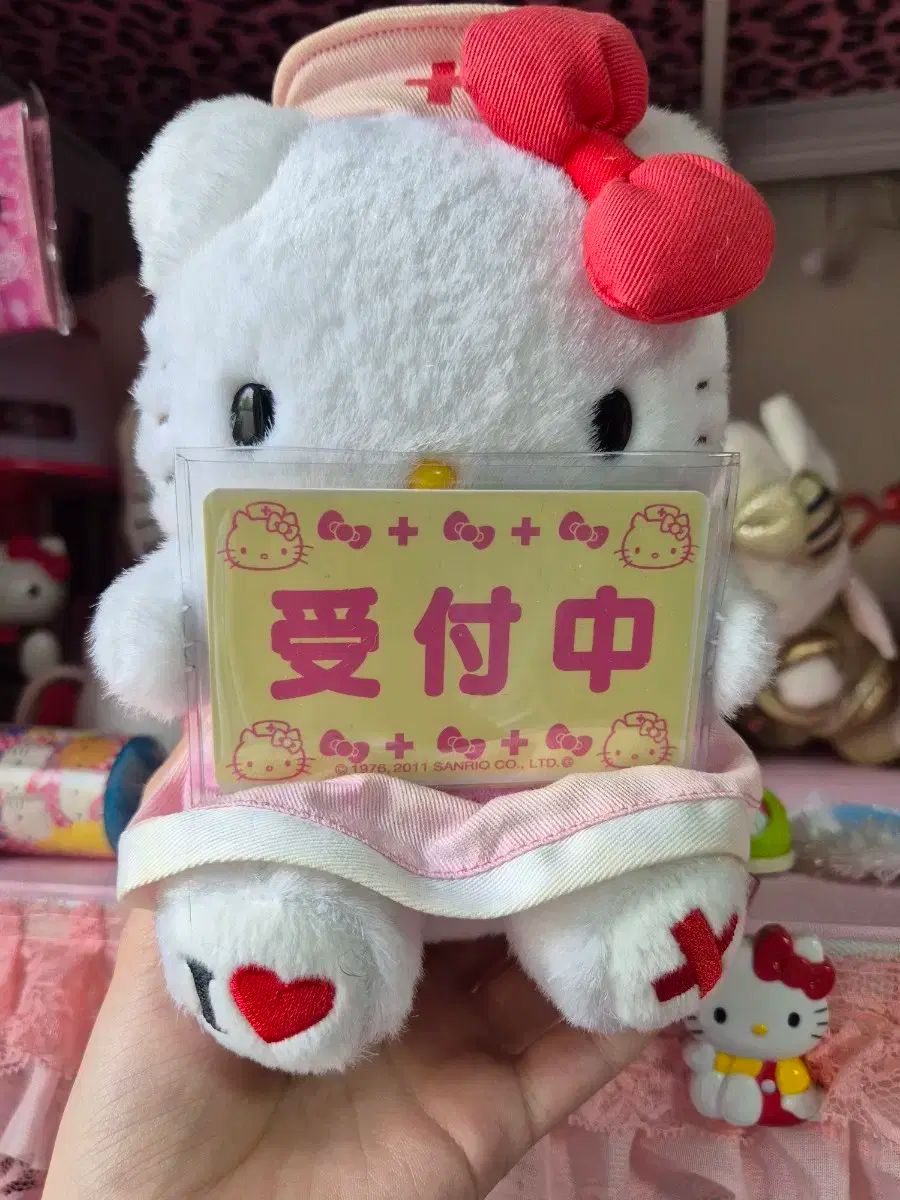 クラシック タグカード ピンク 看護師 ハローキティ ぬいぐるみ