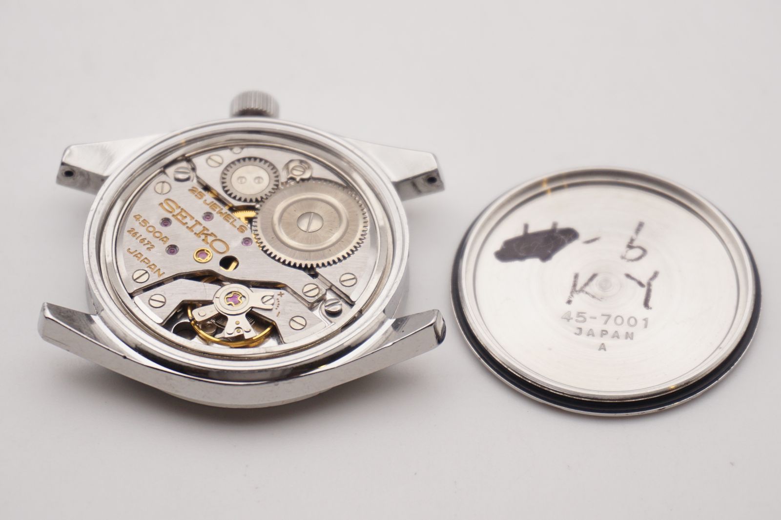 稼動品 風防 ストラップ ヴィンテージ キングセイコー SEIKO KS ハイビート 45 7001 手巻き メンズ腕時計