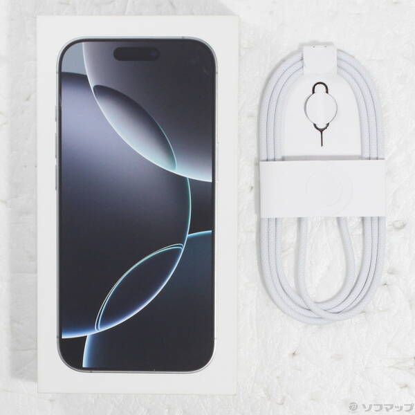 〔中古品〕 iPhone16 Pro 128GB ホワイトチタニウム MYMW3J／A SIMフリー【348】 Pro iPhone16 128GB - 中古iPhone16 [ホワイト