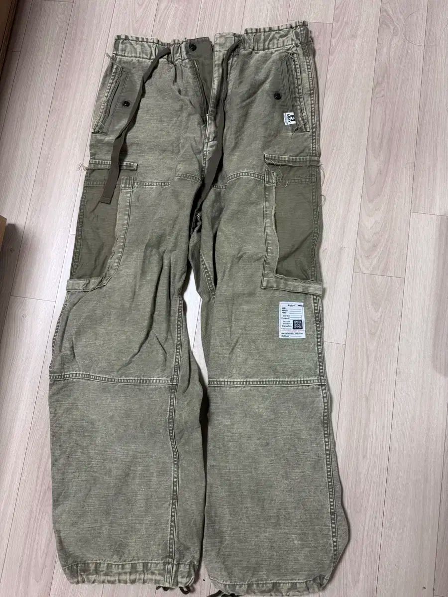 46 メゾンミハラヤスヒロ 24ss カーゴ パンツ カーキ