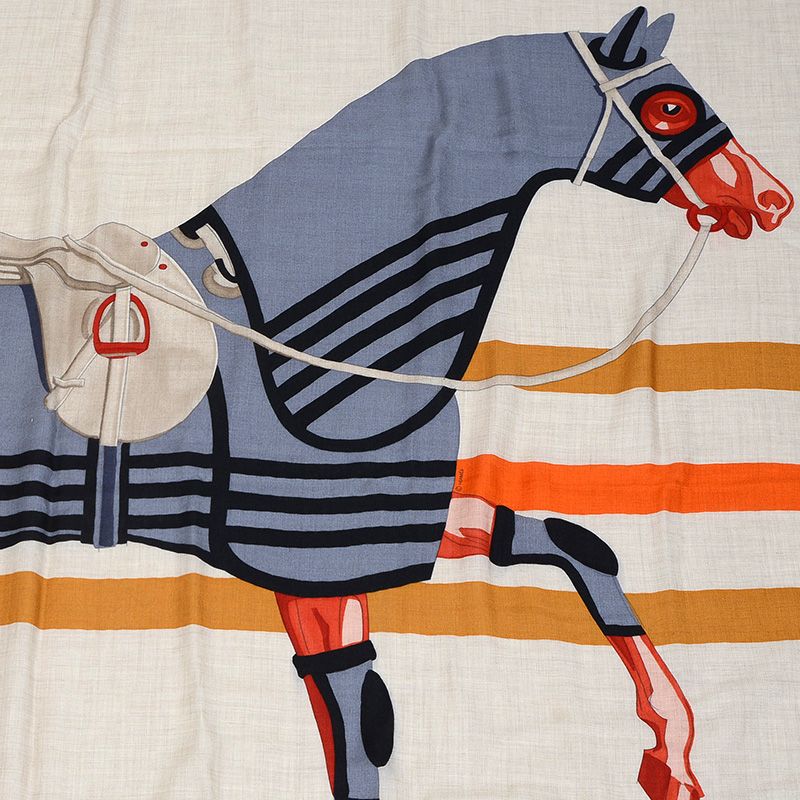 エルメス カレ140 馬着とともに シルク マルチ