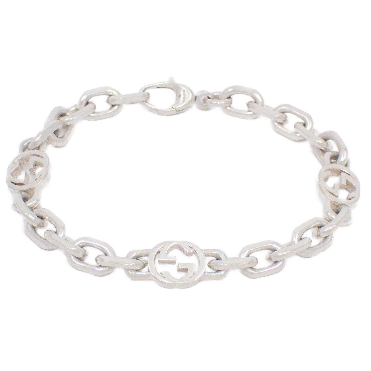 GUCCI グッチ インターロッキングG チェーン ブレスレット シルバー925 サイズ表記17 いおき質店