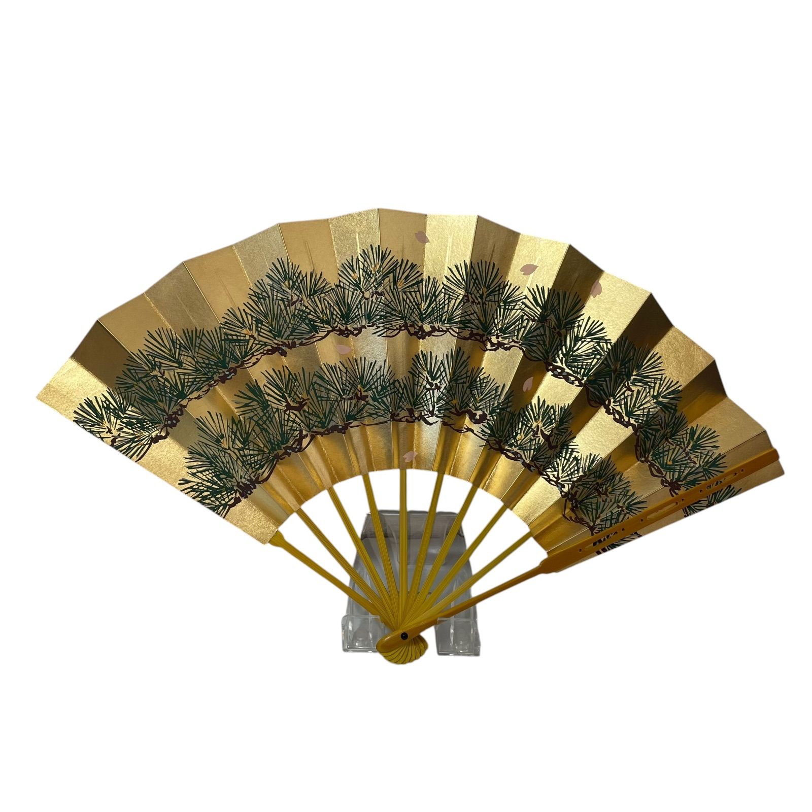 Z 1598 舞扇子 金 松 桜 日本扇子 日本舞踊