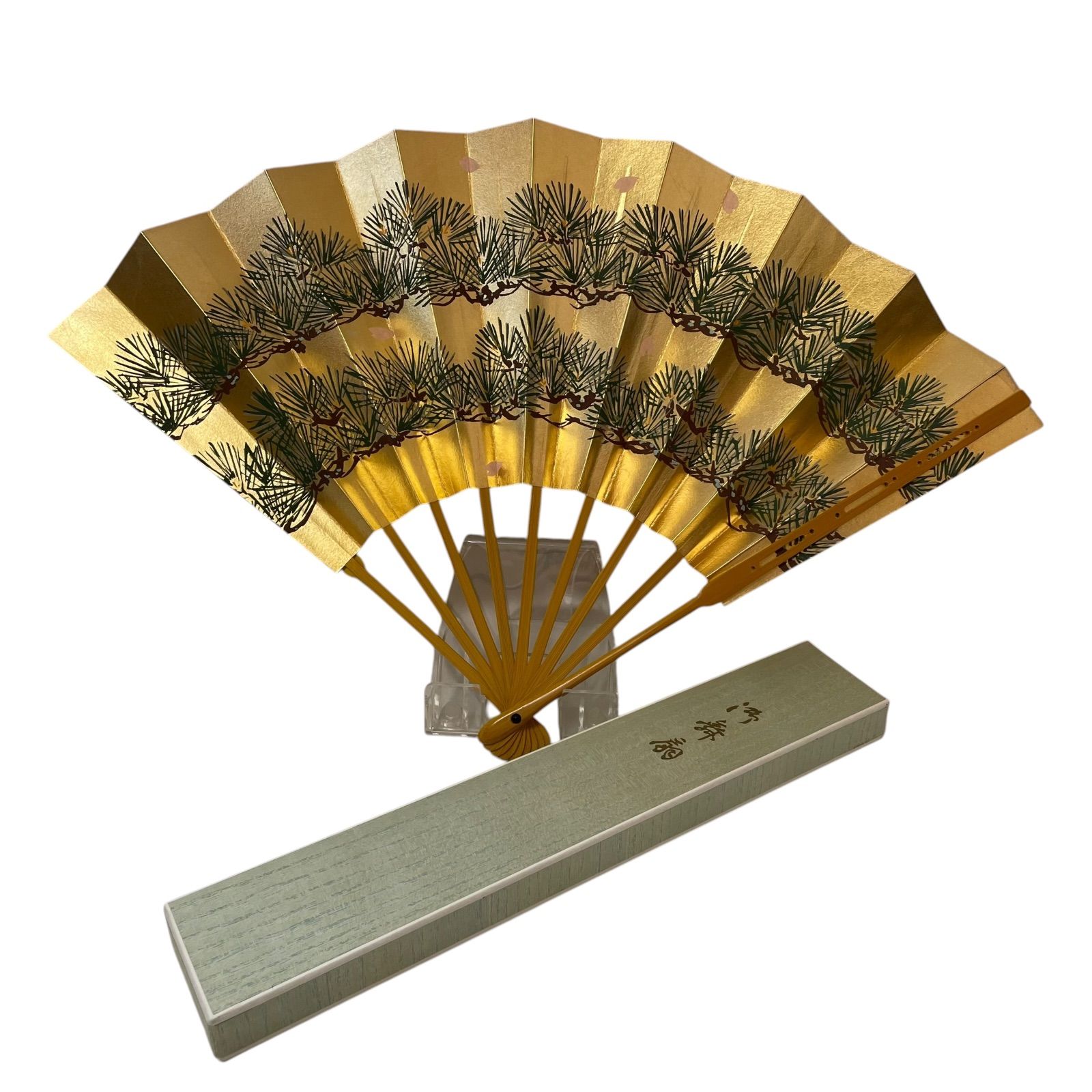 Z1598 舞扇子 金 松 桜 日本扇子 日本舞踊