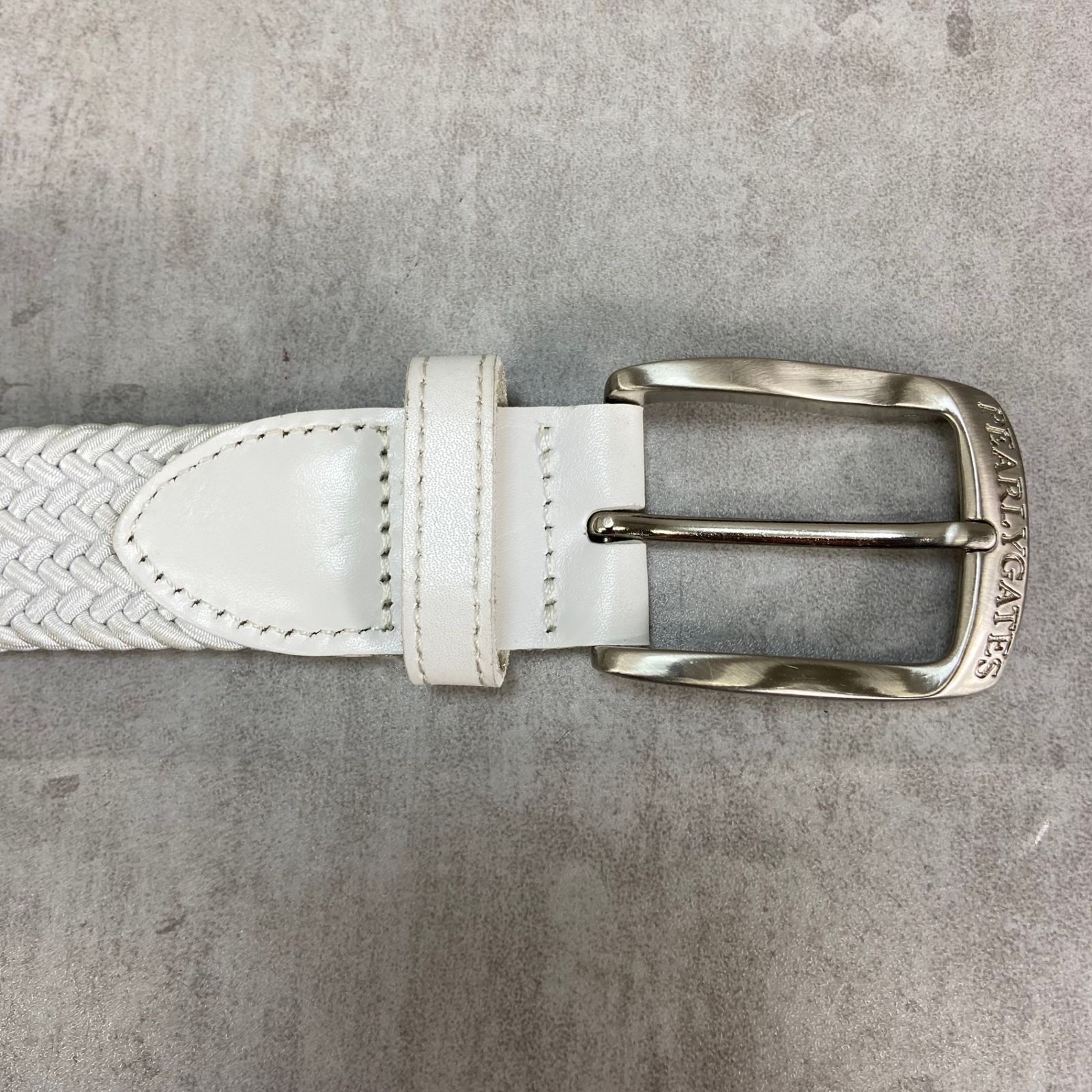 パーリーゲイツ レディースベルト メッシュベルト バックル刻印 ロゴ型