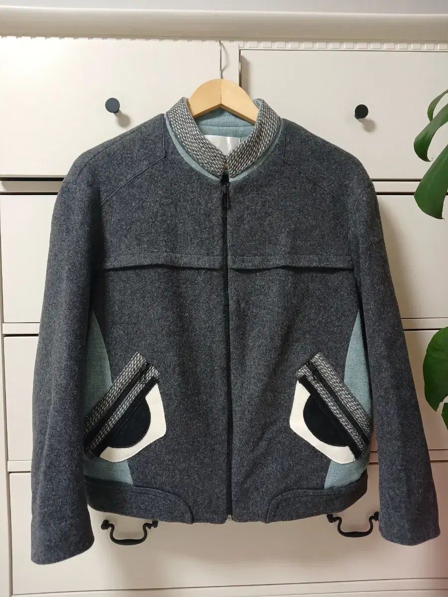 The HANDSOME SJSJ ウールカシミアブレンド ジップアップ ジャケット