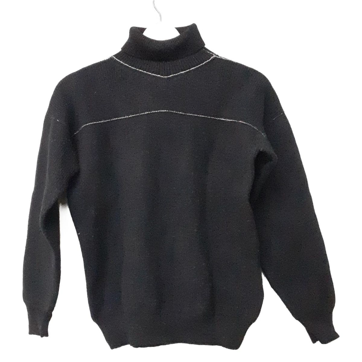 Y's(ワイズ) 長袖セーター レディース美品 - 黒×白 タートルネック