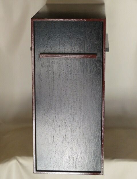 十一月 特売品 黒掻合塗 一行掛軸用 十本収納箱 税込