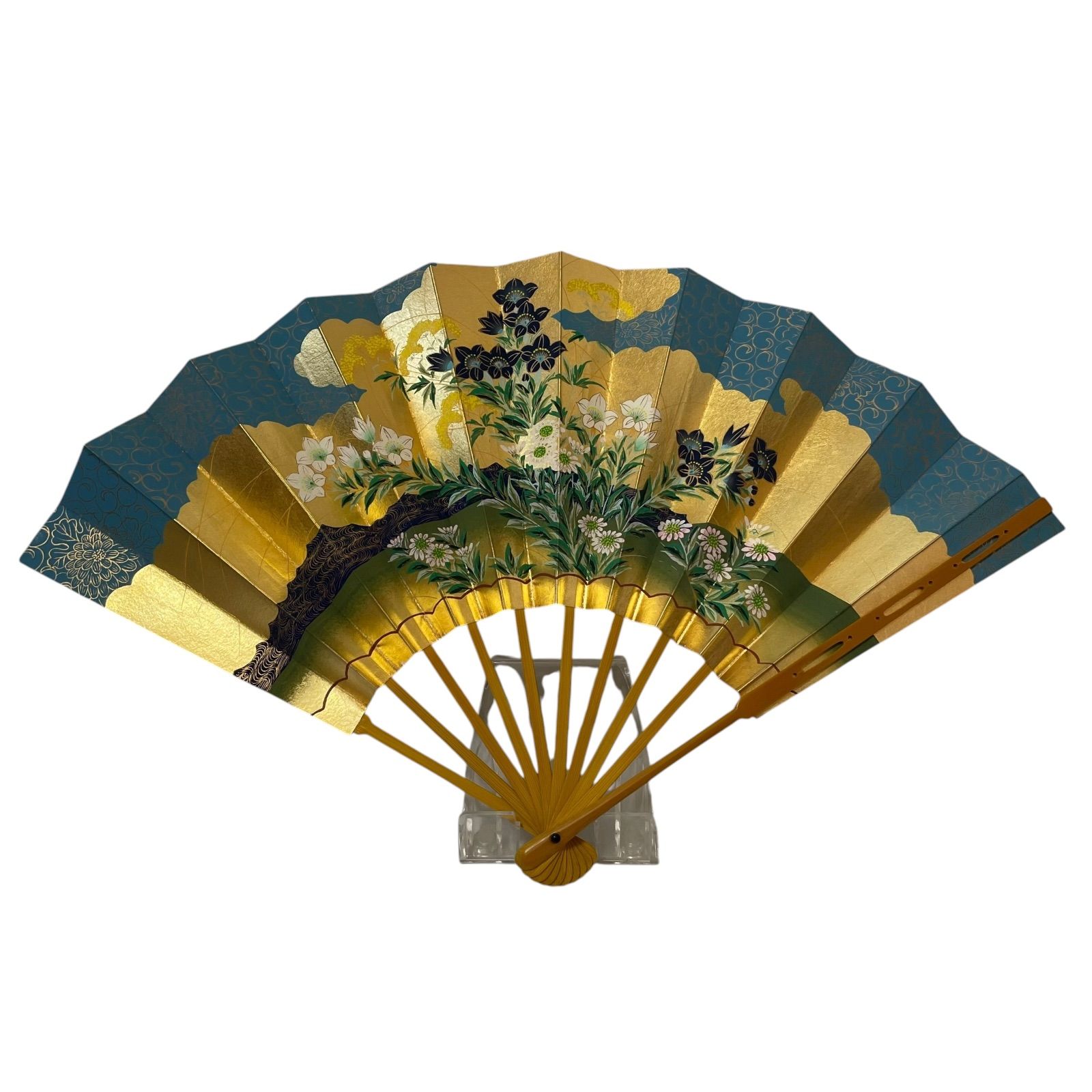 Z 1598 扇子 御舞扇 舞扇子 秋草図 日本舞踊 33.5 cm