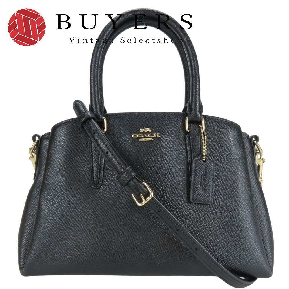 中古 コーチ ハンドバッグ F28977 レザー ブラック ゴールド金具 2WAY 斜め掛け ミニ レディース 女性 COACH 中古】 コーチ ハンドバッグ F28977 レザー ブラック ゴールド金具