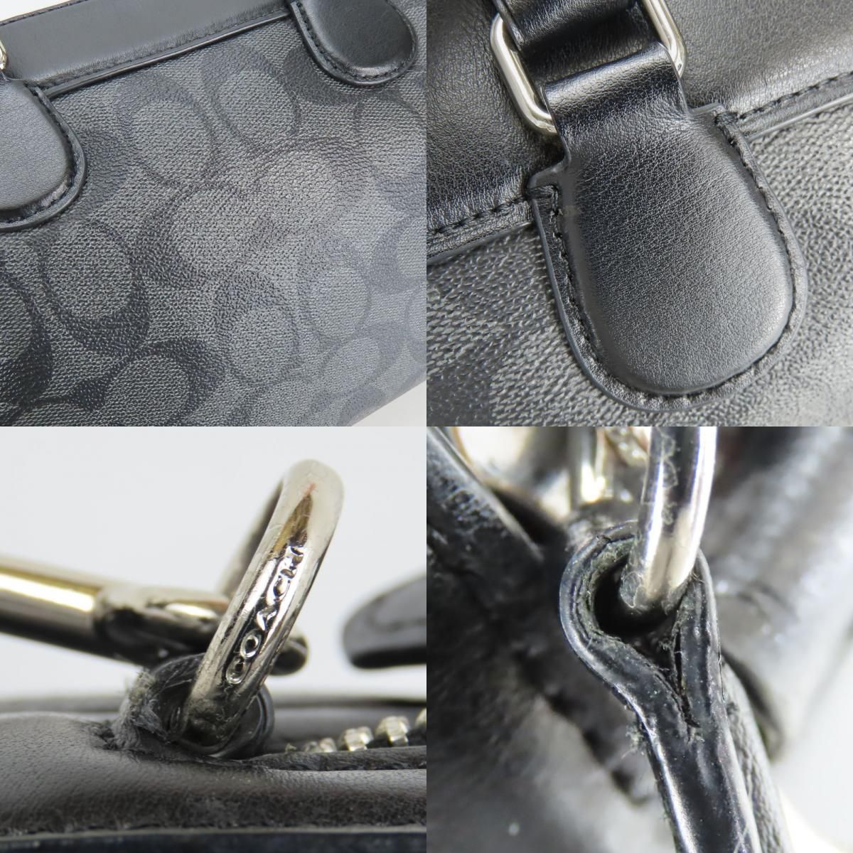 中古】 コーチ ハンドバッグ F32203 シグネチャー PVCコーティング