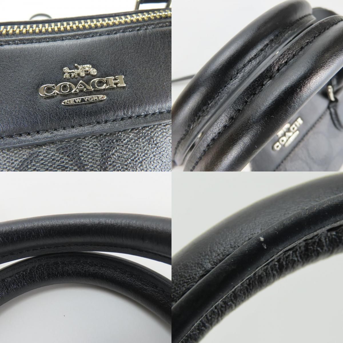 中古】 コーチ ハンドバッグ F32203 シグネチャー PVCコーティング