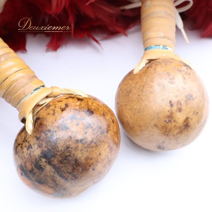 フラダンス ウリウリ マラカス 小物 小道具 楽器 レッド系 赤 イエロー  