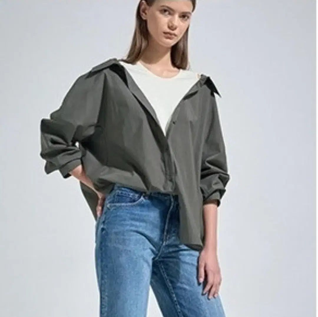 ハンサムシステム ノースリーブ レイヤード ルーズフィット シャツ