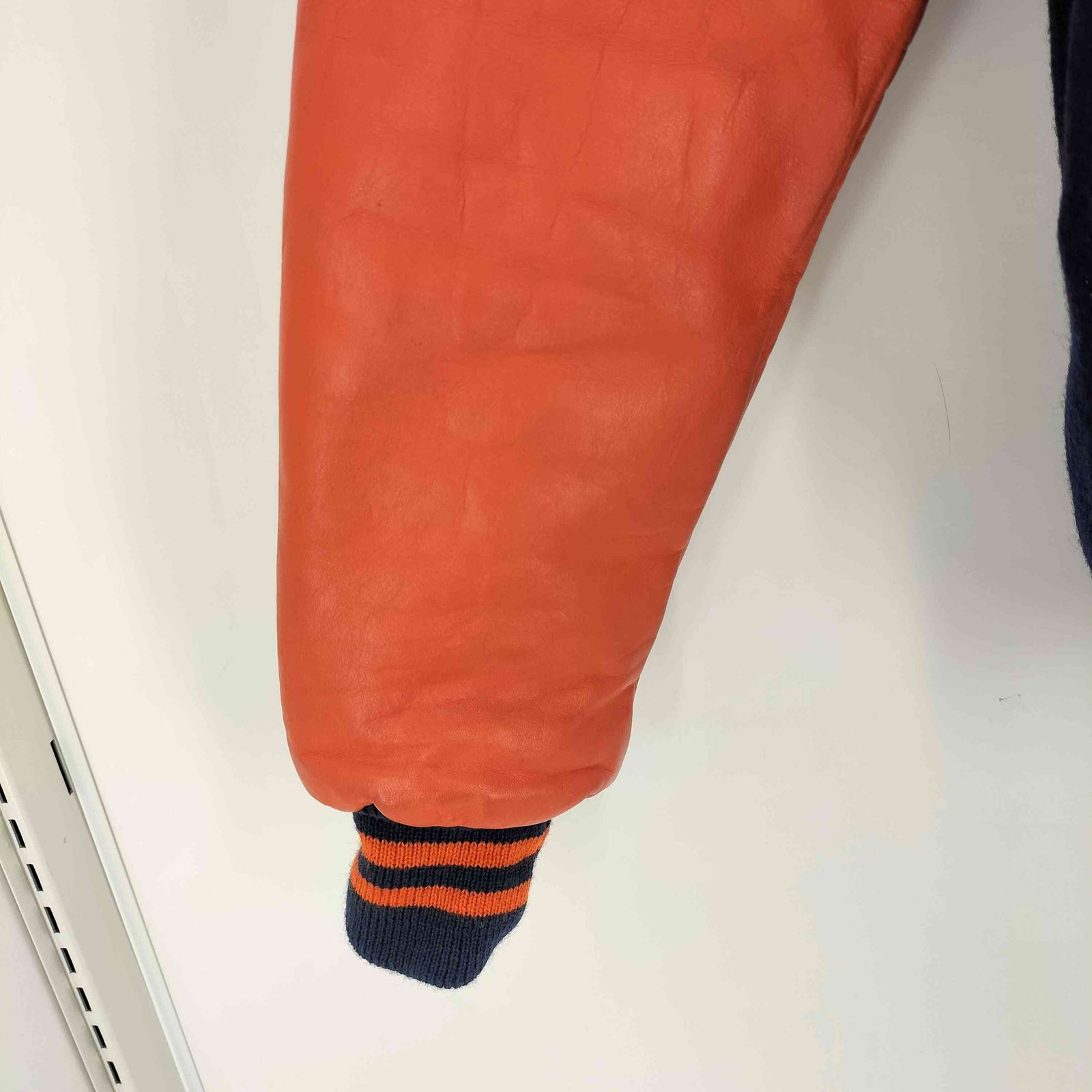 ユーズドフルギ USED古着 USA製 レザー切り替えスタジアムジャンパー