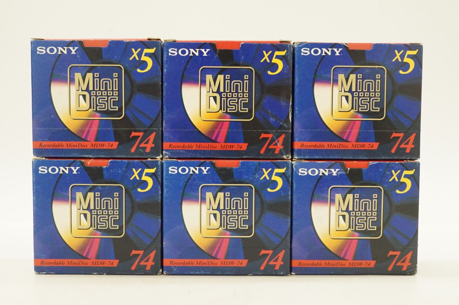 C021207 SONY Mini DisC 74分 MDW-74 5枚入り x 6パック 30枚