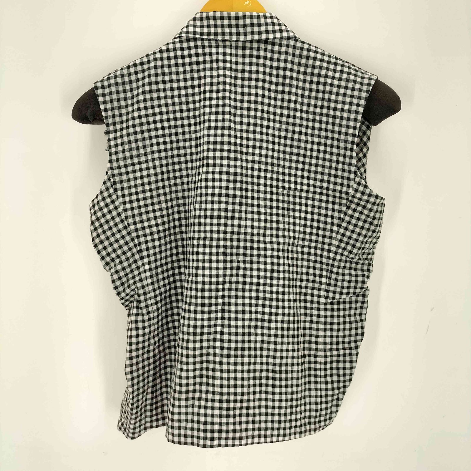 トリココムデギャルソン tricot COMME des GARCONS AD2000 ノースリーブギンガムチェックブラウス レディース JPN S