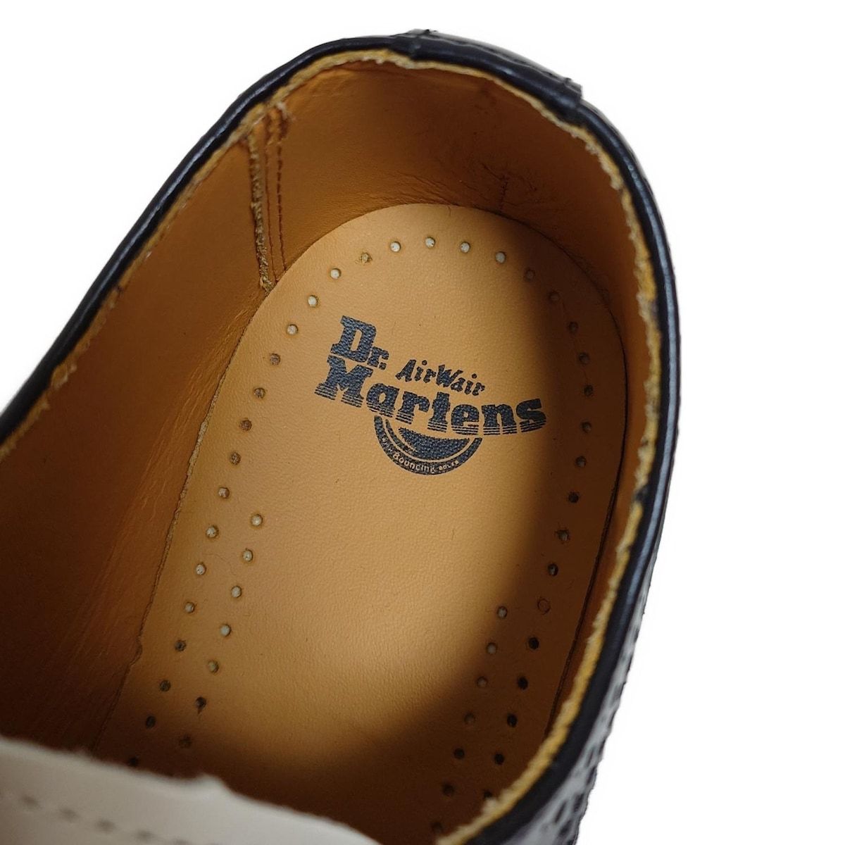  Dr.Martens ドクターマーチン シューズ 38 レディース - 黒×白 ウィングチップ レザー その他 靴