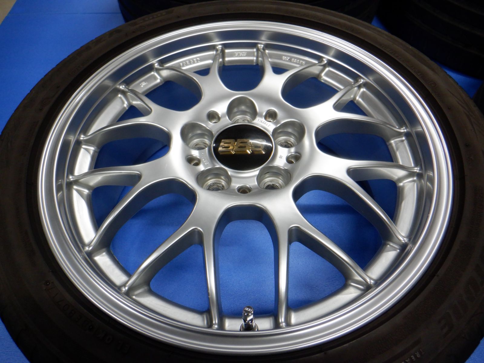 鍛造 S 2000用 BBS RG R １７インチ 744 745 ４本 タイヤホイールセット タイヤ の１点もの ダイヤモンドシルバー