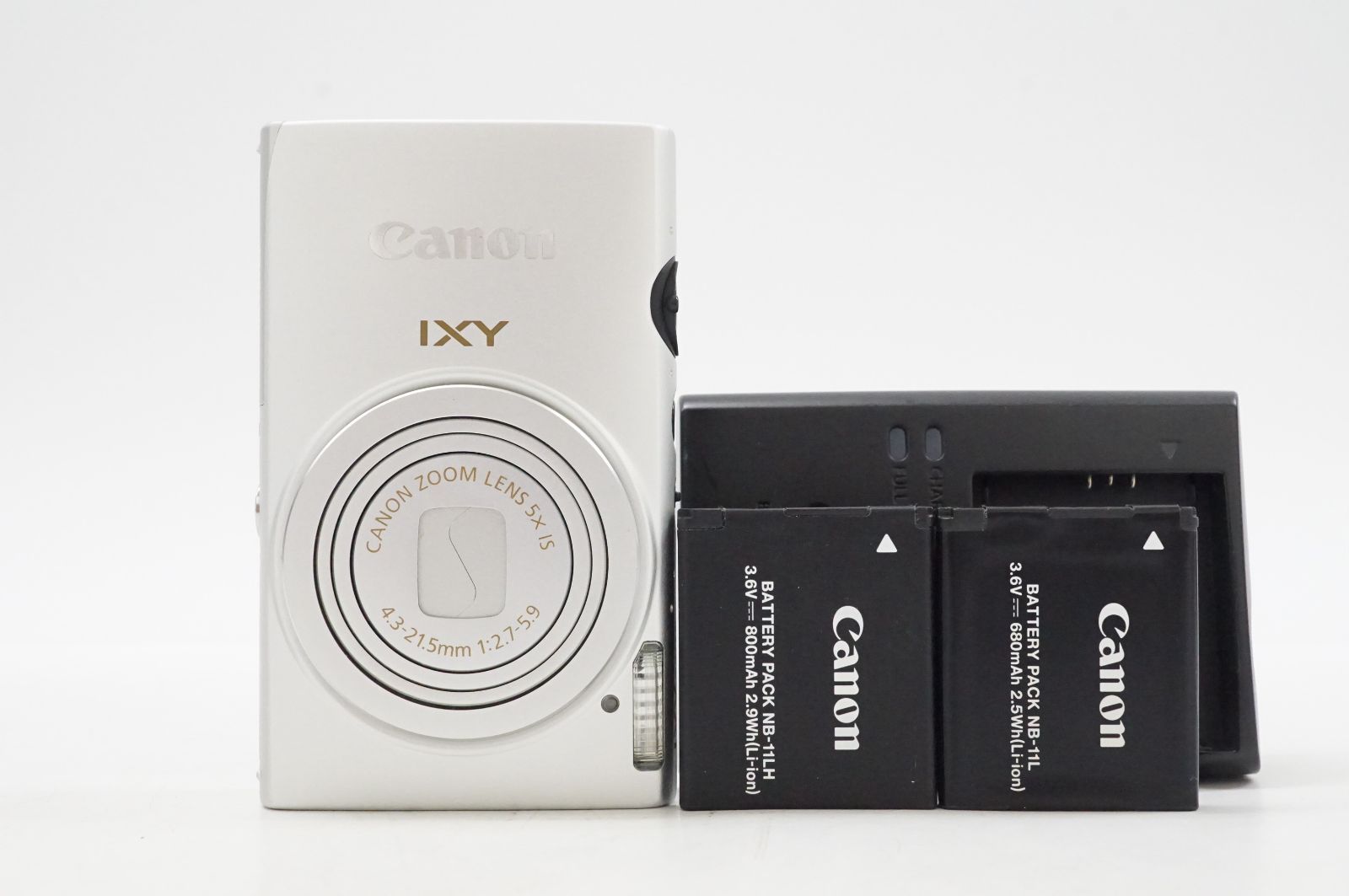 C031711 外観 Canon キャノン 220F コンパクトデジタルカメラ シルバー 純正バッテリー2本