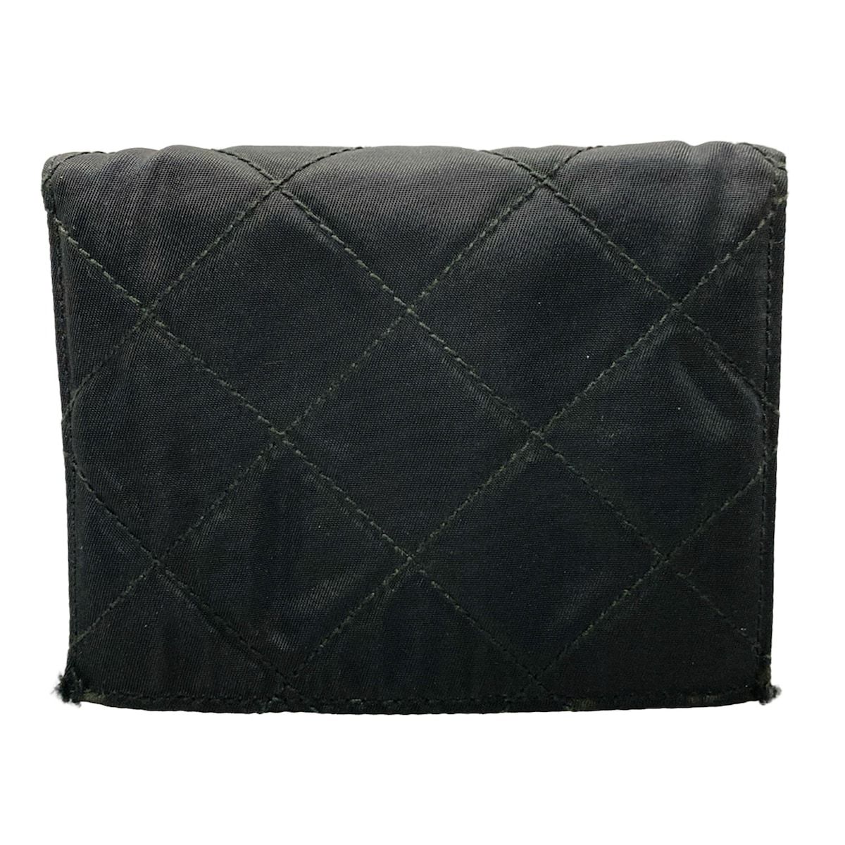 PRADA プラダ 2つ折り財布 - 黒 キルティング