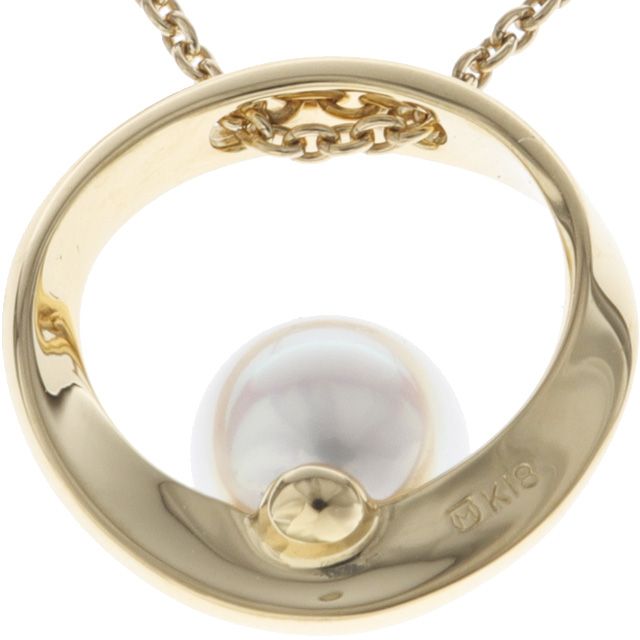 新品仕上げ済）ミキモト MIKIMOTO サークル パール ネックレス K18 YG