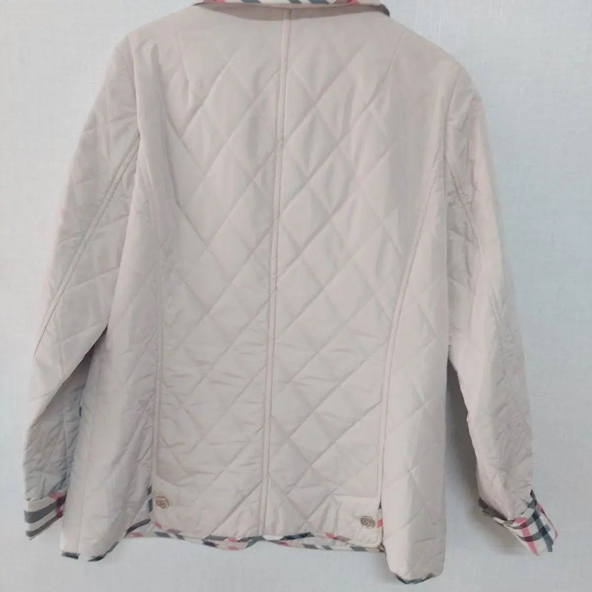 ダックス アイボリー キルティング チェック ジャケット 95