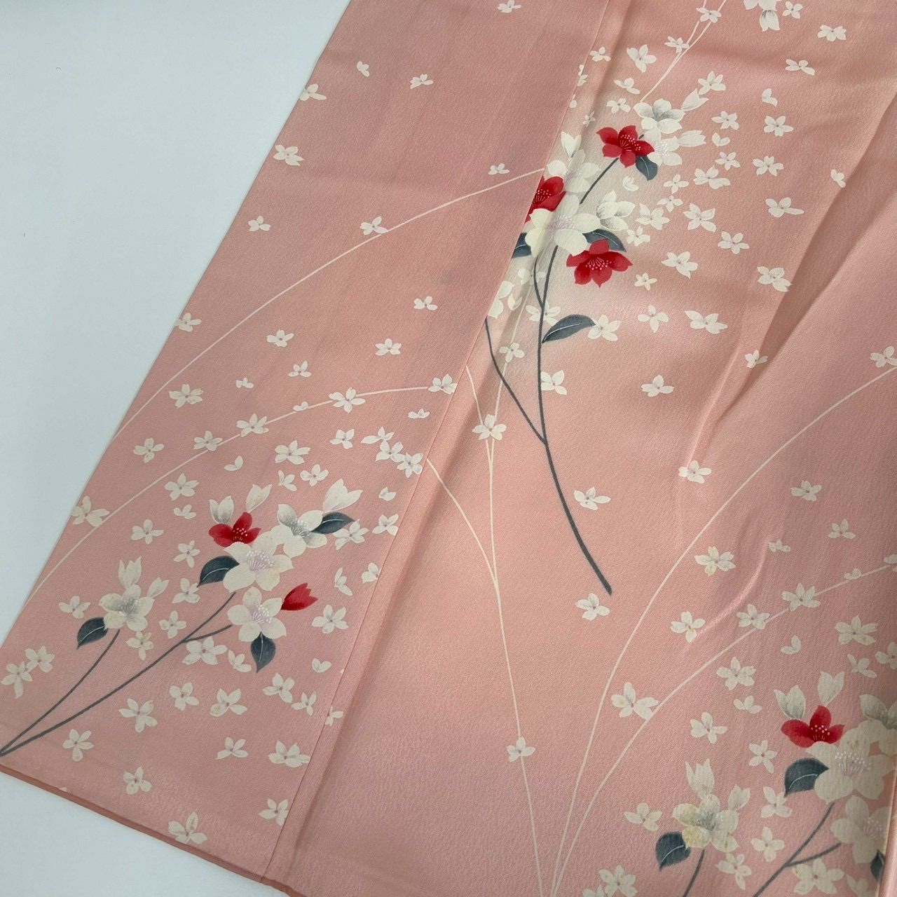 小紋　フルセット　着物　正絹　紅型染め　ピンク　花　可愛い　O6 小紋 可愛い花柄 染め 正絹 着物 MK-903 - メルカリ