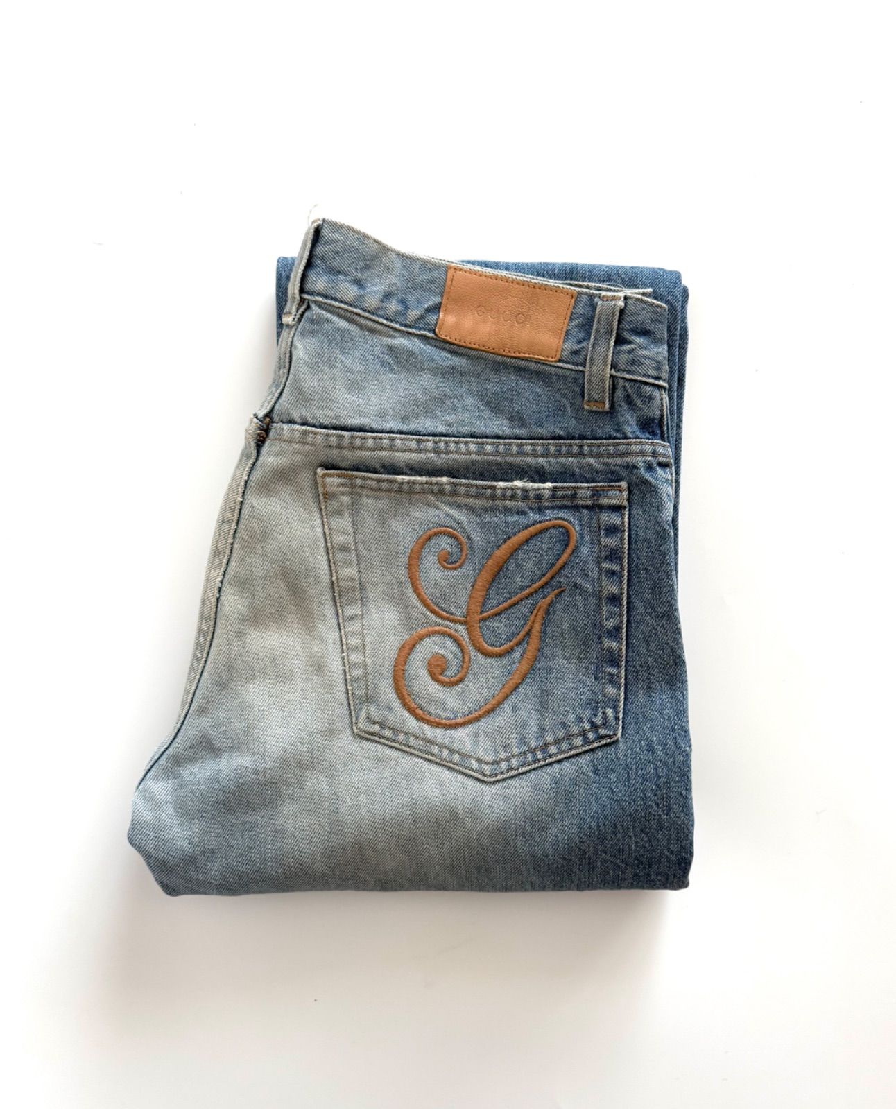 FW2001 GUCCI BY TOM FORD MEN DAMAGE JEANS 44 グッチ トムフォード期 