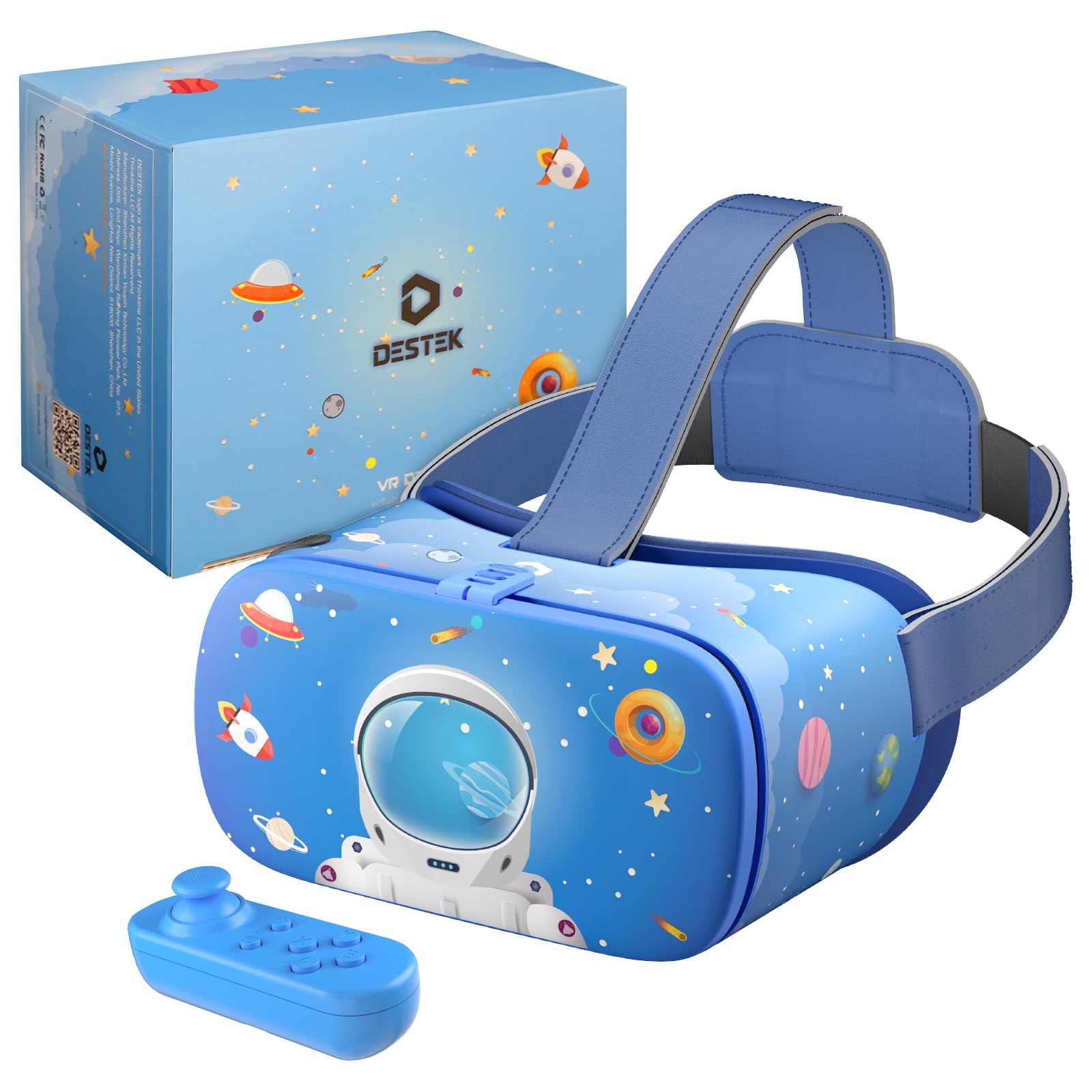 新品 DESTEK V5 VRゴーグル スマホ用（子供向け） 未知の世界を探索するための完璧なギフト、FOV、ブルーライトカット、焦点調整機能付きHDバーチャルリアリティヘッドセット