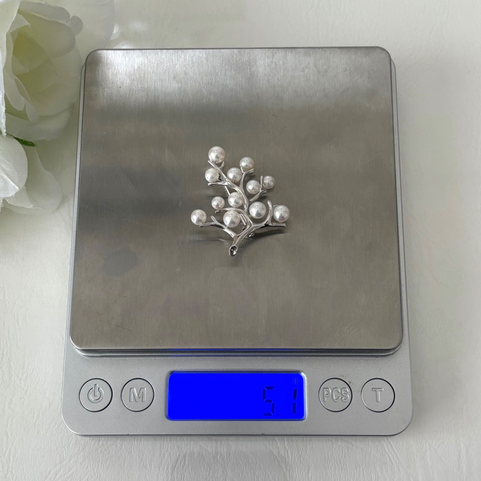 050【ミキモト】シルバー 幸福の木 ブローチ パール - メルカリ