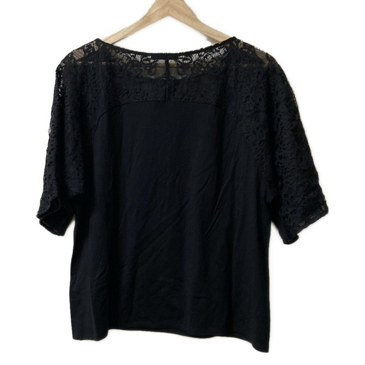 VIVIENNE TAM ヴィヴィアンタム 半袖カットソー サイズ1 S レディース - 黒 クルーネック レース