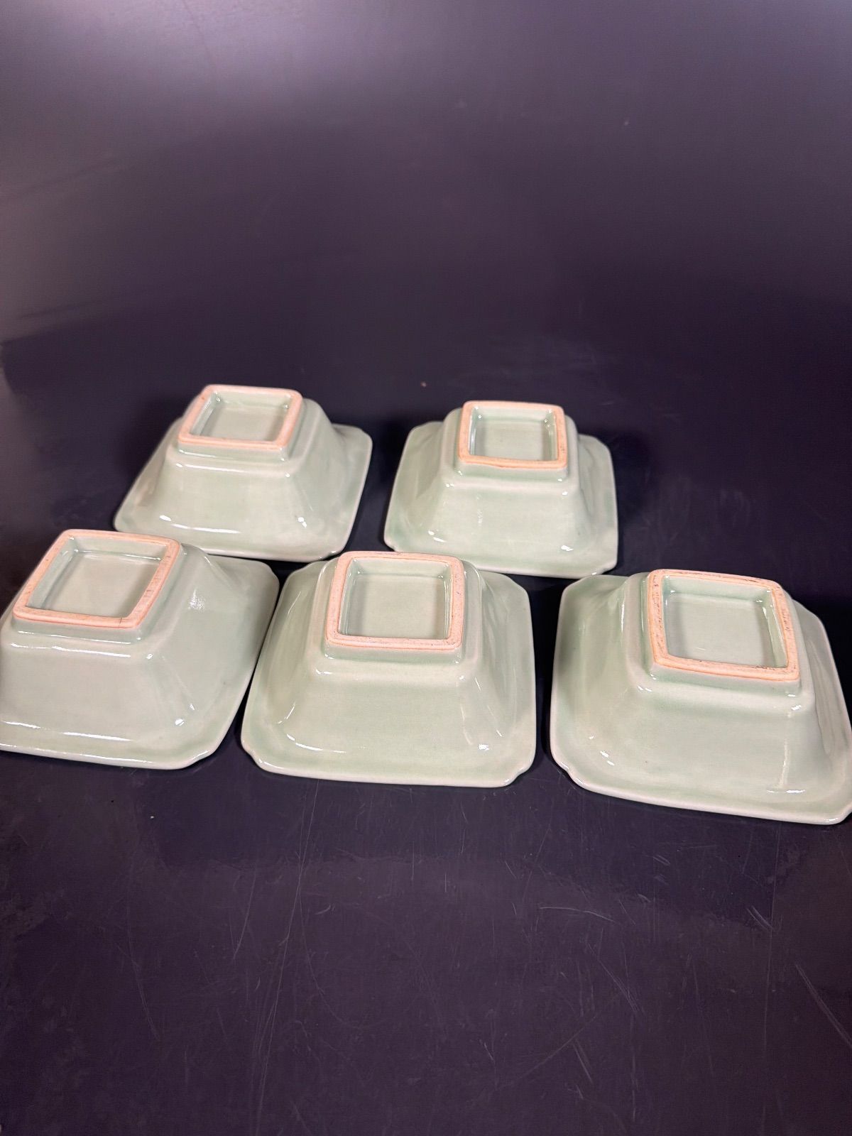 江戸後期 三田青磁 牡丹陽刻図向付 5客セット 骨董 古美術 WWW_OPDRERGINERDOGAN_COM