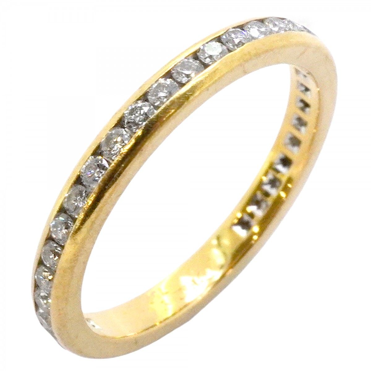 5jmb0732 ティファニー リング チャネルセッティング フルエタニティ K18YG イエローゴールド ダイヤモンド 9号 レディース