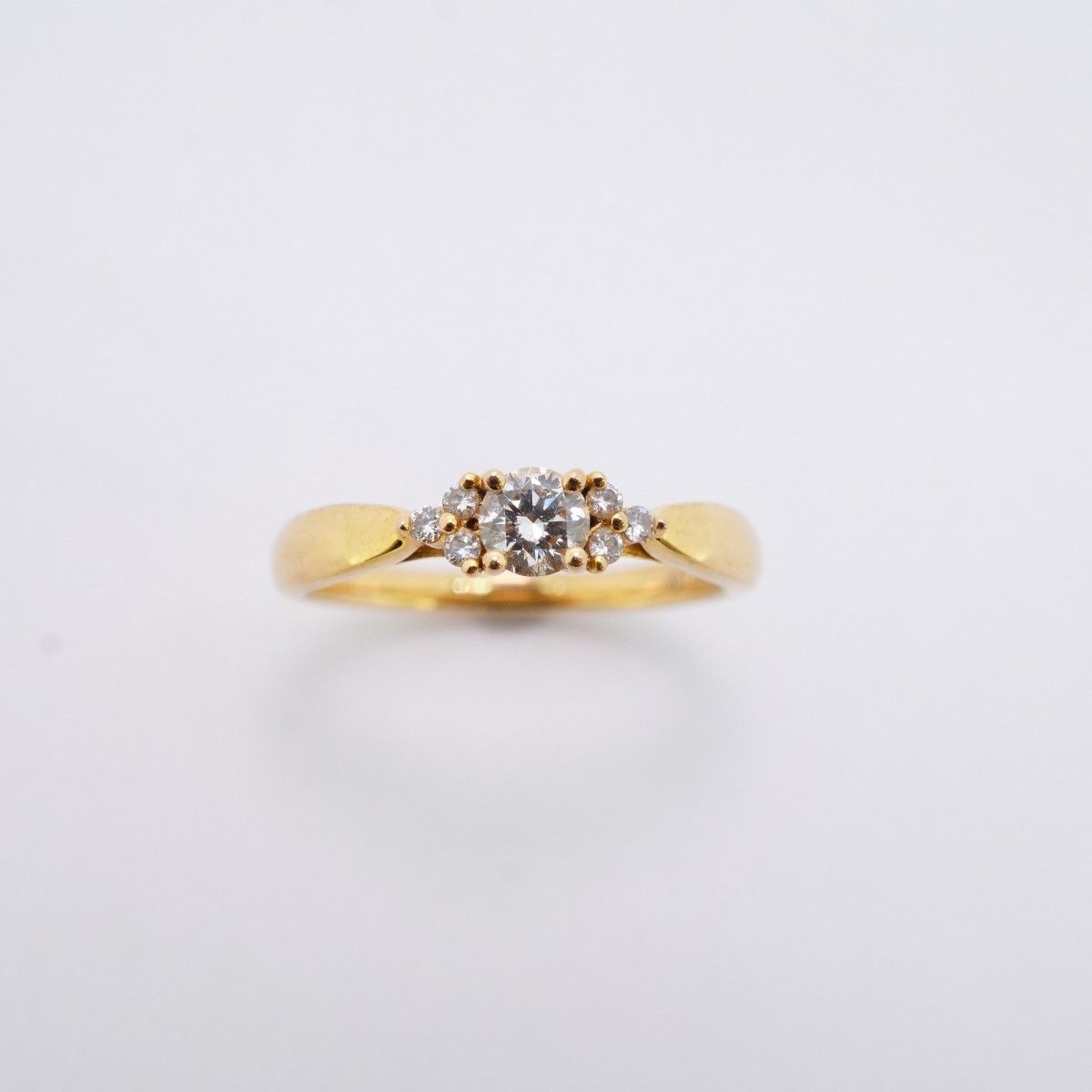 5 jmb 0740 ティファニー リング ハーモニークラスター 7 PD K 18 YG イエローゴールド ダイヤモンド 7.5号 レディース