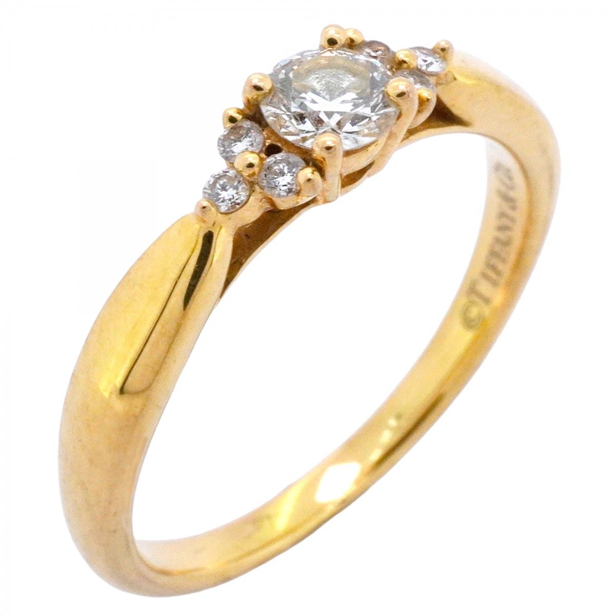 5jmb0740 ティファニー リング ハーモニークラスター 7PD K18YG イエローゴールド ダイヤモンド 7.5号 レディース