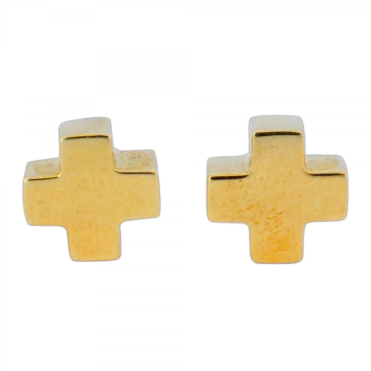 5 jmb 0746 ティファニー ピアス ローマンクロス K 18 YG イエローゴールド メンズ レディース ユニセックス