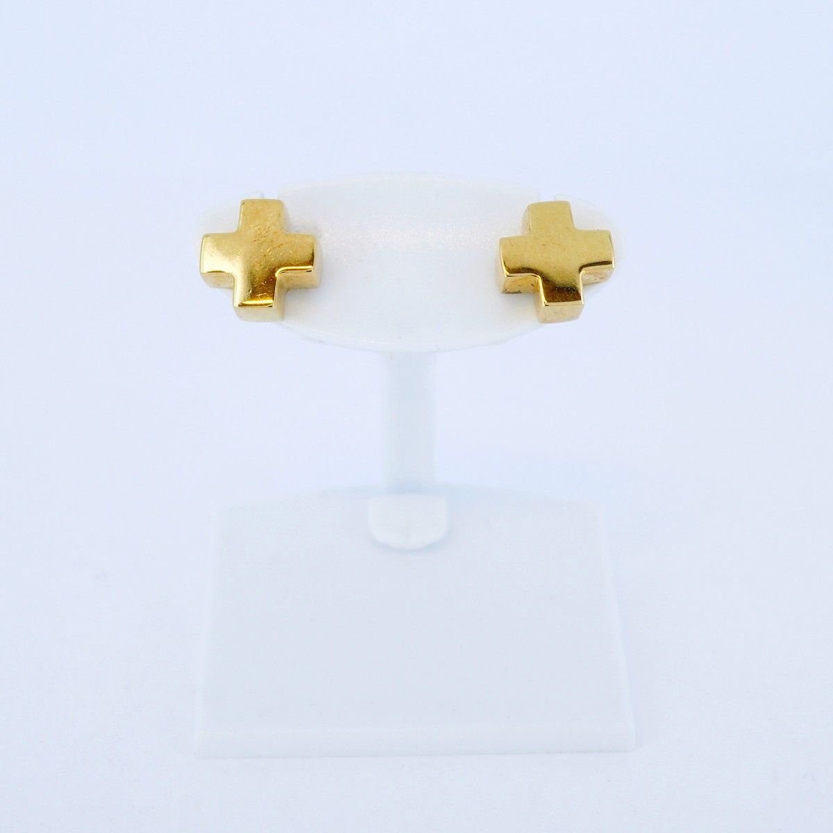 5 jmb 0746 ティファニー ピアス ローマンクロス K 18 YG イエローゴールド メンズ レディース ユニセックス