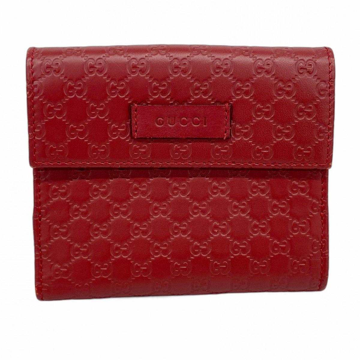 5ob0462 グッチ 財布 グッチシマ 464916 レザー レッド ゴールド金具 レディース