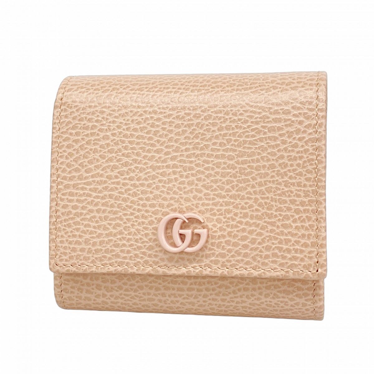 5ob0491 グッチ 財布 GGマーモント 598587 レザー ライトピンク シルバー金具 レディース