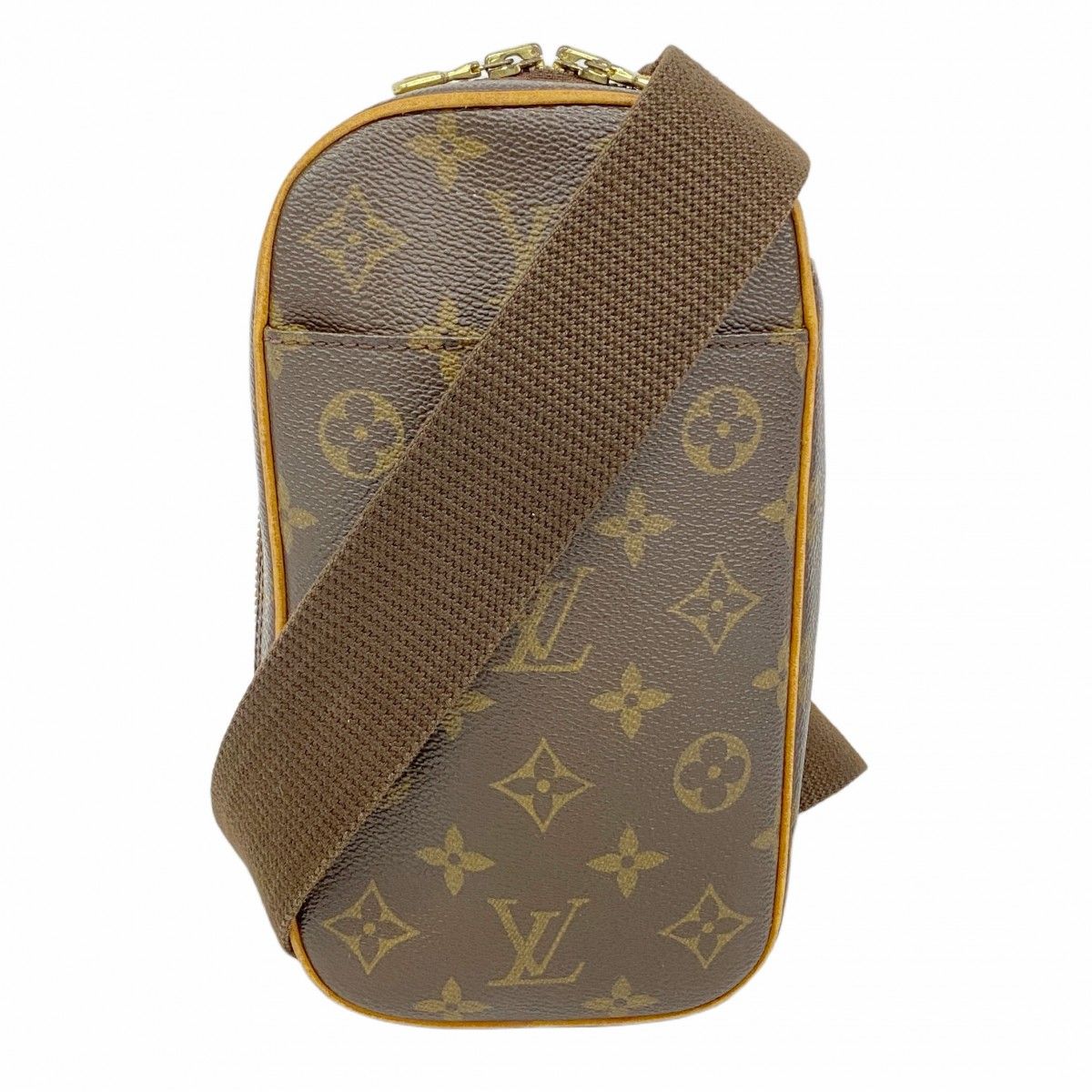 5ob0535 ルイヴィトン ボディバッグ モノグラム ポシェットガンジュ M51870 ブラウン メンズ
