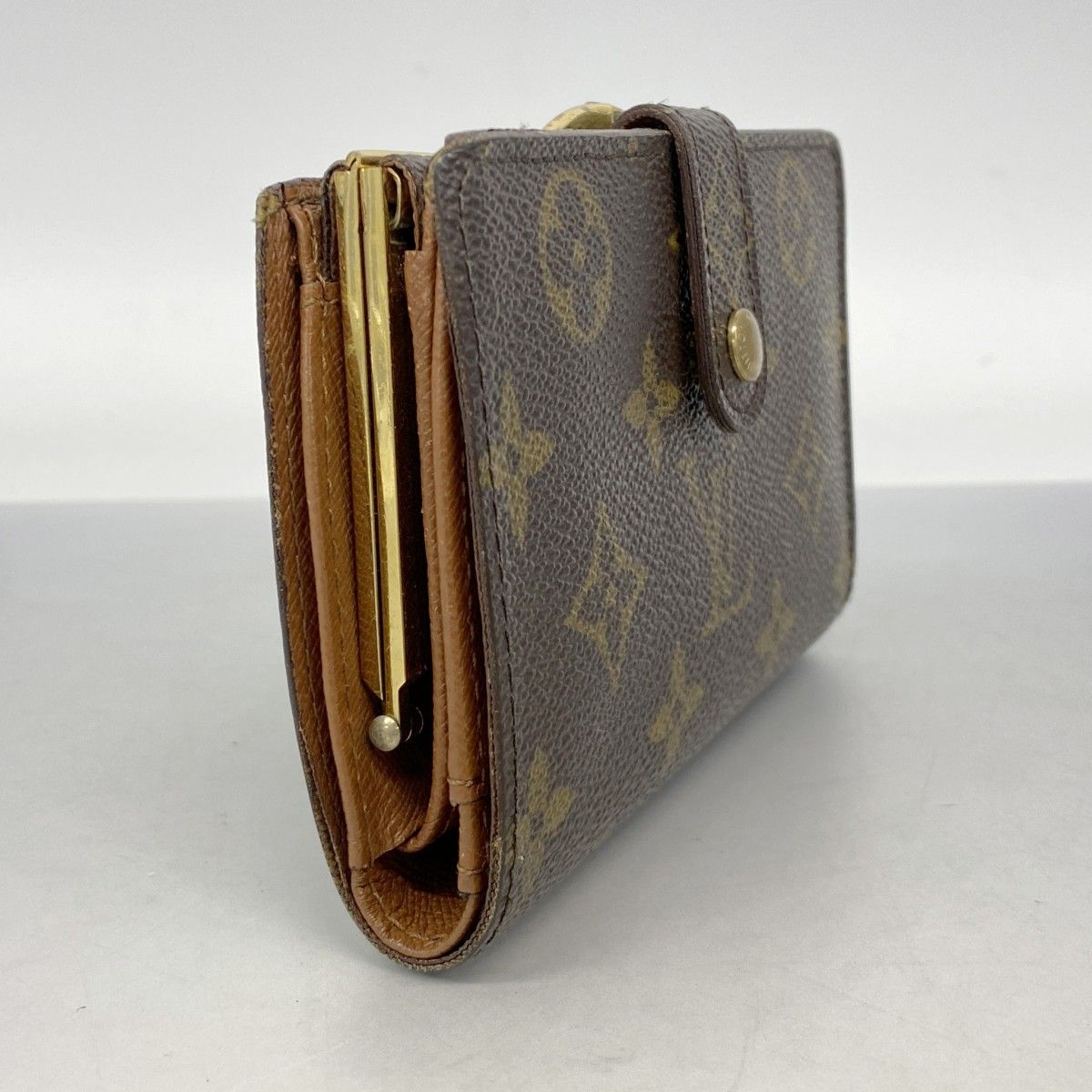 5 ob 0563 ルイヴィトン 財布 モノグラム ポルトモネビエヴィエノワ M 61663 ブラウン レディース