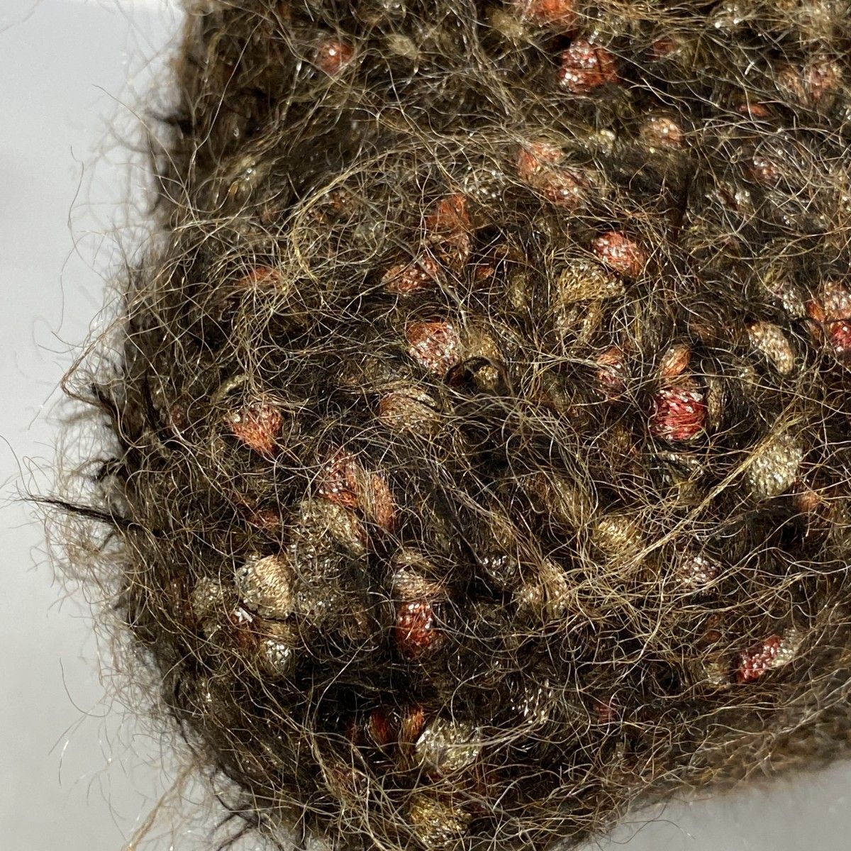  5 ob 0757 サルヴァトーレフェラガモ ハンドバッグ ガンチーニ モヘア ブラウン ゴールド金具 レディース ハンドバッグ バッグ