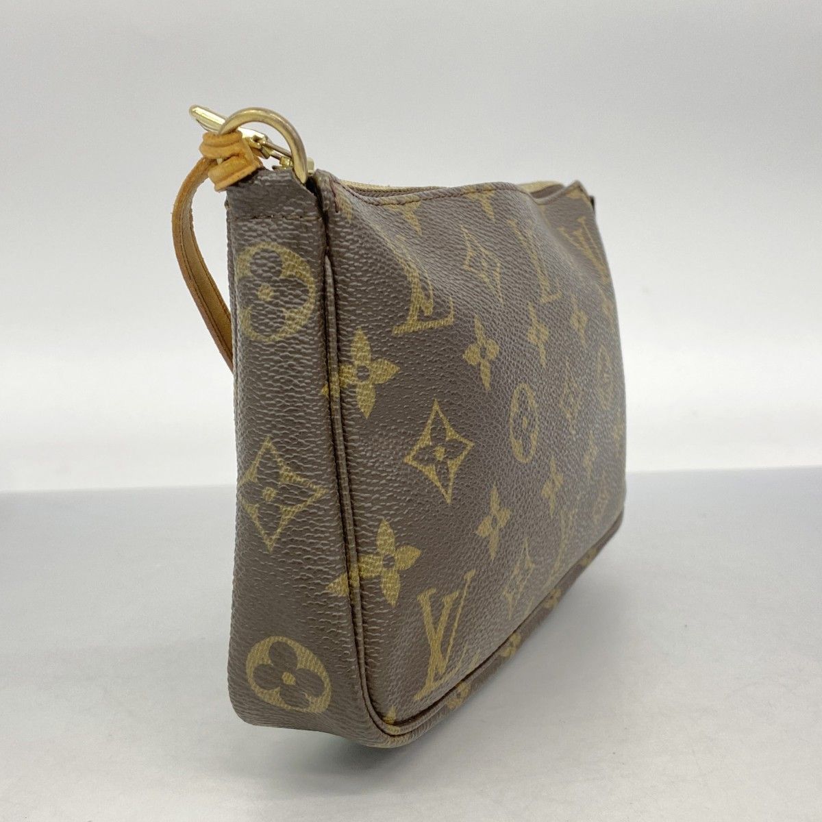5ob0726 ルイヴィトン ポーチ モノグラム ポシェットアクセソワール M51980 ブラウン レディース