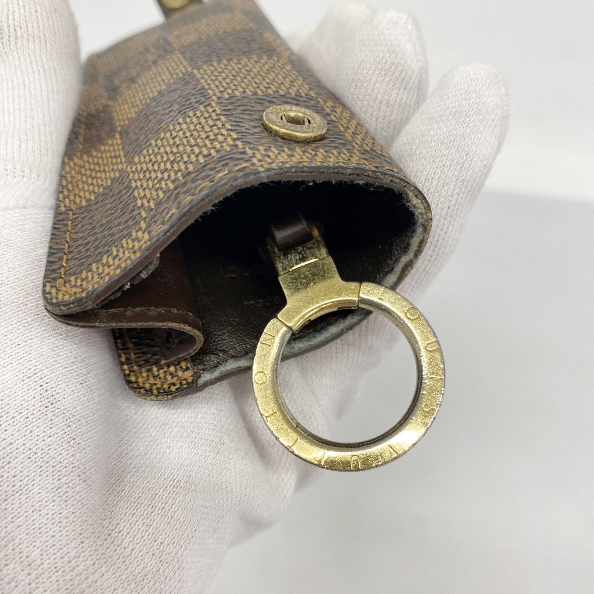  5 ob 0677 ルイヴィトン キーケース ダミエ クロシェットPM N 62661 エベヌ メンズ レディース ユニセックス キーケース 小物