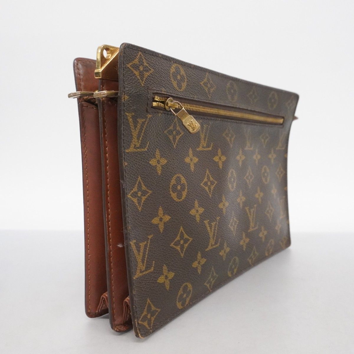 5ob0693 ルイヴィトン クラッチバッグ モノグラム アンギャン M51205 ブラウン メンズ レディース ユニセックス