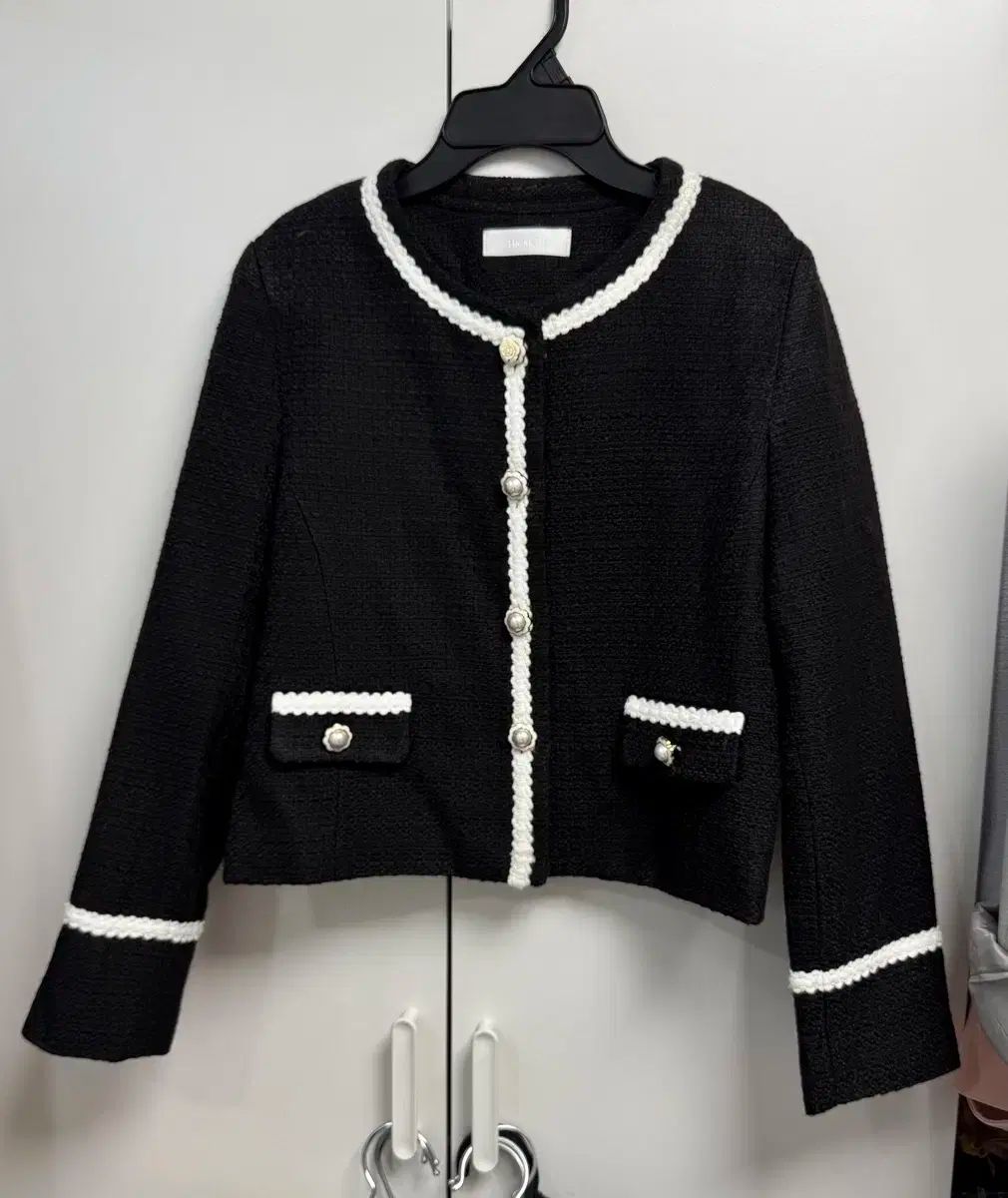 レヌ ローズリー ザメルド ツイード ジャケット ボタン ポイント